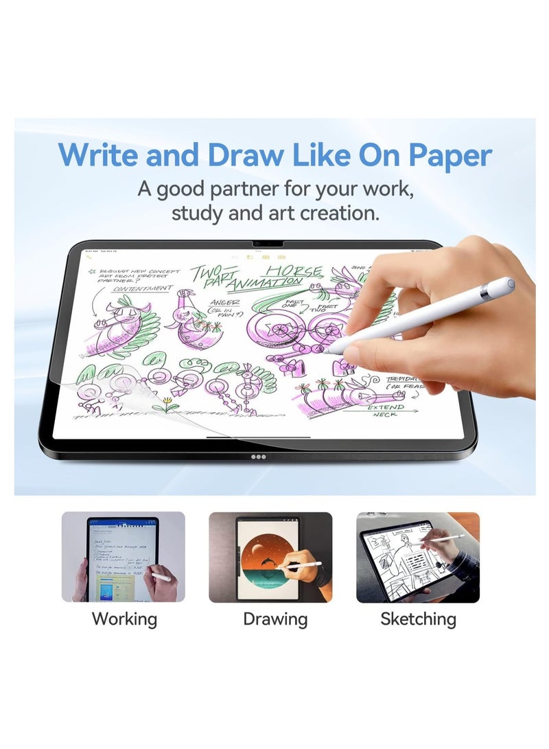(2 Packs)Paper Feel Screen Protector for iPad Air 11 inch (M3 2025)/iPad Air 11 inch (M2 2024)/iPad Pro 11 inch (2025/2024 M5/M4) Drawing Writing Feels Like On Paper, Anti Glare Scratch Resistant Matte Film Compatible with Apple Pencil - Image 4