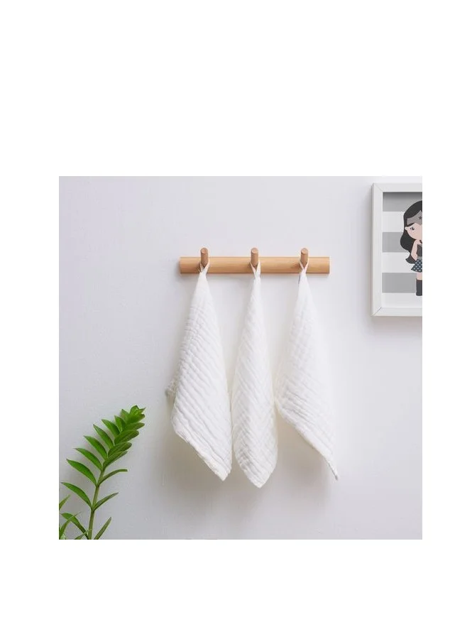 أنفي بيبي Muslin Face & Burp Cloth Organic Cotton Set of 3  White Crow
