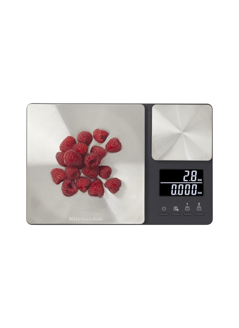 KitchenAid - Precision Stainless Steel Dual-Platform Digital Food Scale with 5kg Capacity and Precision 16oz Capacity - Image 1