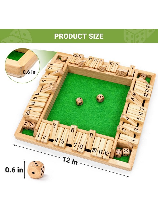 ropoda Shut The Box Game, Upgraded 12 Numbers Wooden Board Games for Adult and Kids, Shut The Box Dice Game -Addition Training, Fun for Family Game Night - Image 5