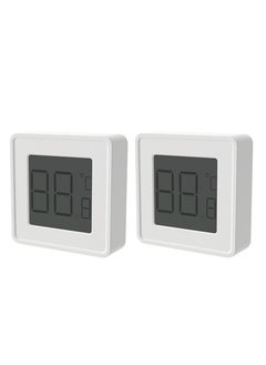 SYOSI Thermometer and Hygrometer for Room, Indoor Mini Thermometer Hygrometer with Digital Temperature Humidity Meter Gauge Monitor, Large LCD Display Celsius for Greenhouse Baby Office Home Cellar 2Pcs  - Image 1