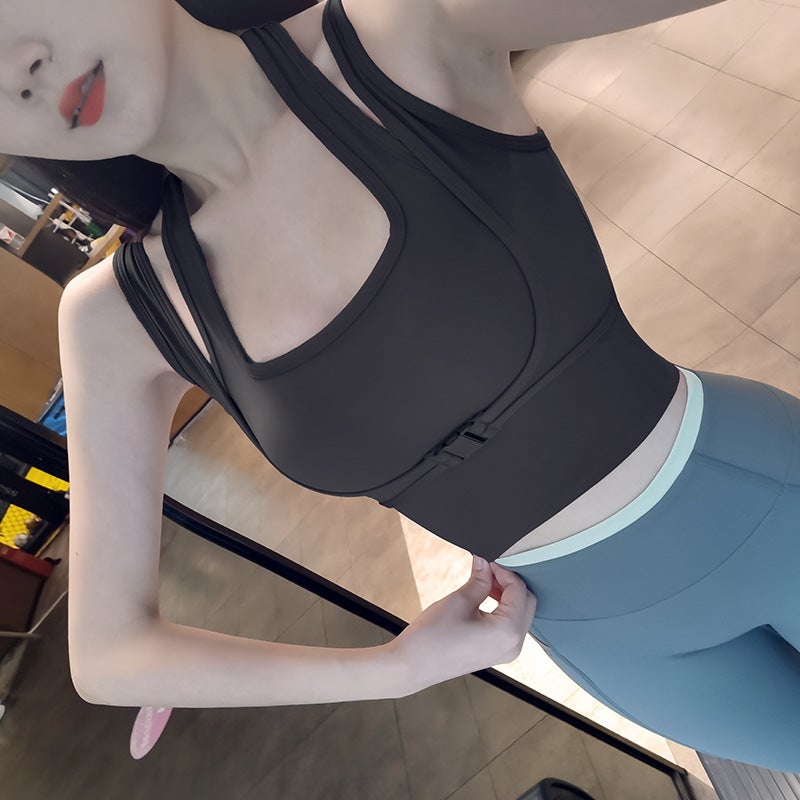 Fitness Girl'S Breast-Retracting Sports Bra, Professional Running Anti-Sagging Yoga Vest, Shock-Proof Push-Up Bra, Internet Celebrity - Image 5