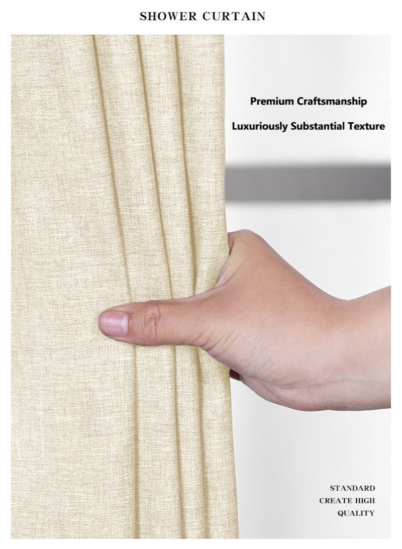 والالا قطعتان من قضبان ستارة الحمام الزاوية القابلة للتمديد من الفولاذ المقاوم للصدأ، قضيب ستارة معدني مربع الشكل على شكل حرف U منحني بزاوية 90 درجة، قضيب حوض استحمام منحني مع ستارة مقاومة للماء، خطاف - Image 3