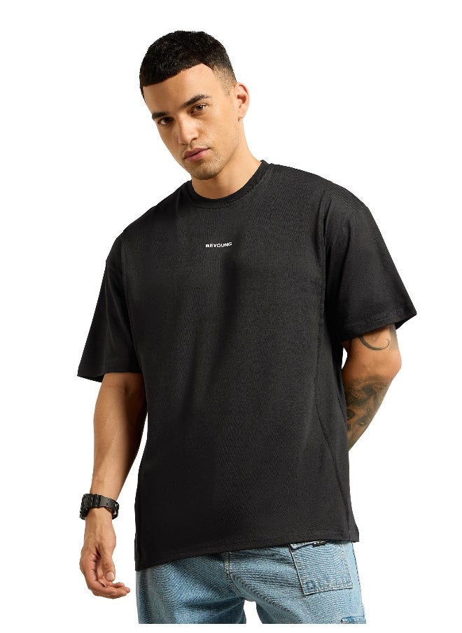 Beyoung Black Pintuck Oversized T-shirt  - Image 3