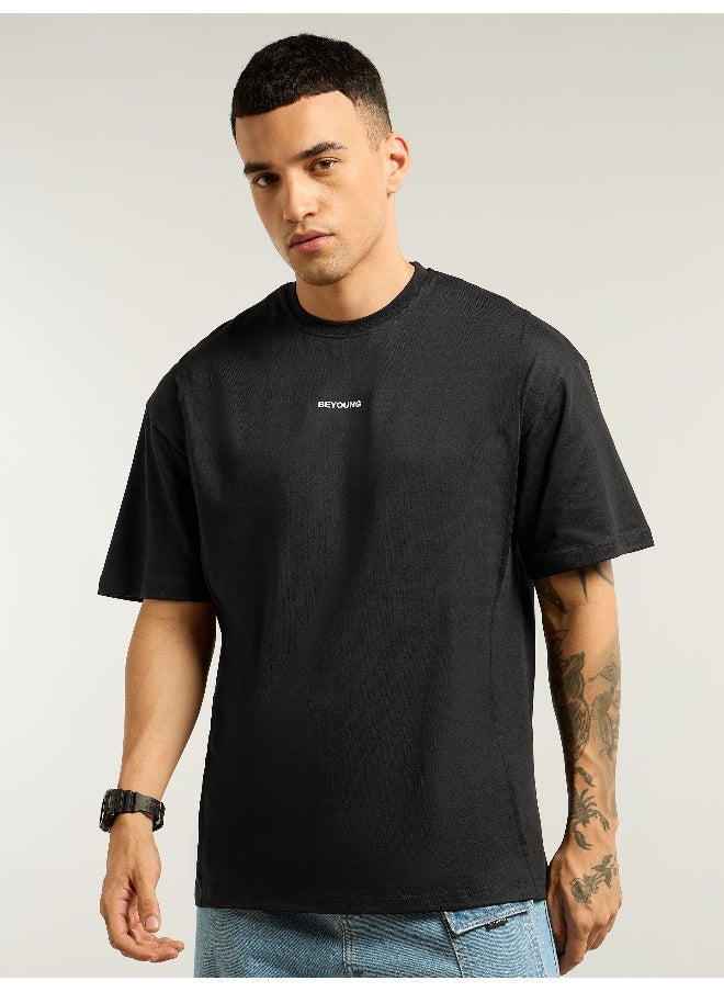 Beyoung Black Pintuck Oversized T-shirt  - Image 1