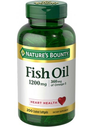 Natures Bounty Fish Oil, 1200mg, 360mg of Omega-3, 200 Coated Softgels - pzsku/Z41709C87DA9E40F57E2FZ/45/_/1730141255/1b370dc7-30ac-4069-a62b-a92f64e9e877