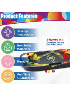 Home Smart Mini Hockey and Soccer 2 in 1 Game for Kids Two Player Competitive Interactive Toy Game for Home Party and Camping - pzsku/Z41709D2A67F511A1C19FZ/45/_/1738140188/fdca92b7-bd2d-4299-a9ea-9147c7f4d92f