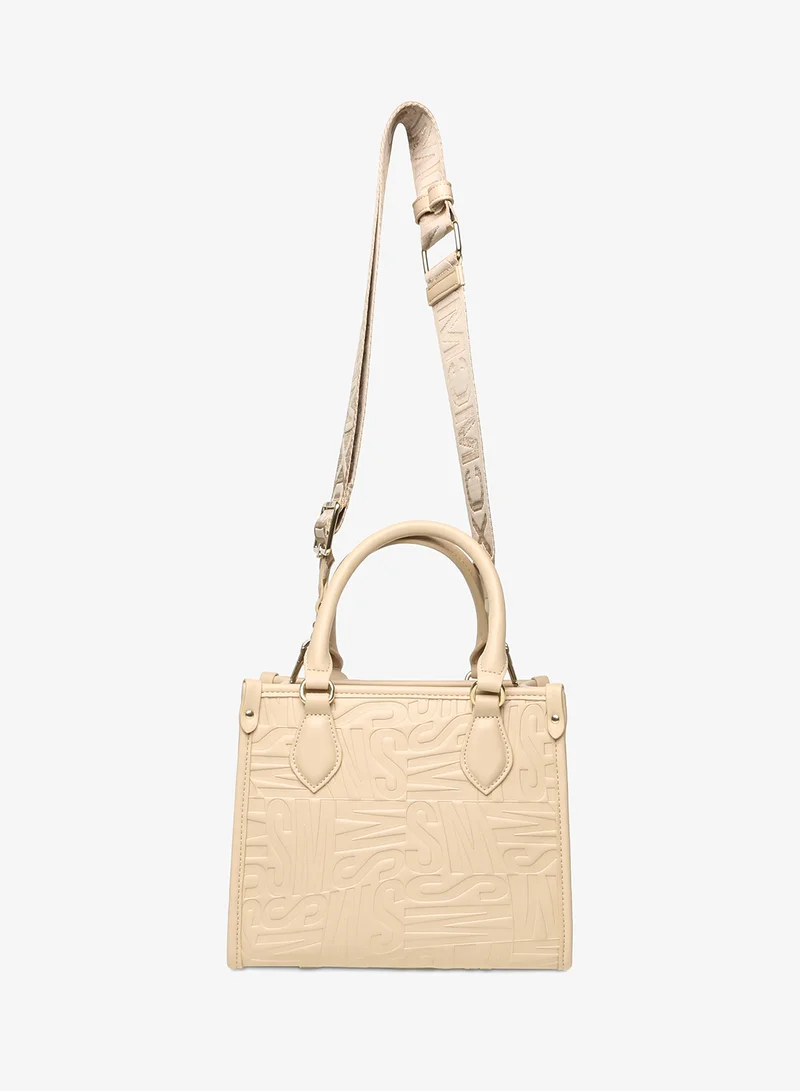 ستيف مادن حقيبة يد نسائية صغيرة من جلد البولي يوريثان بنقوش بارزة