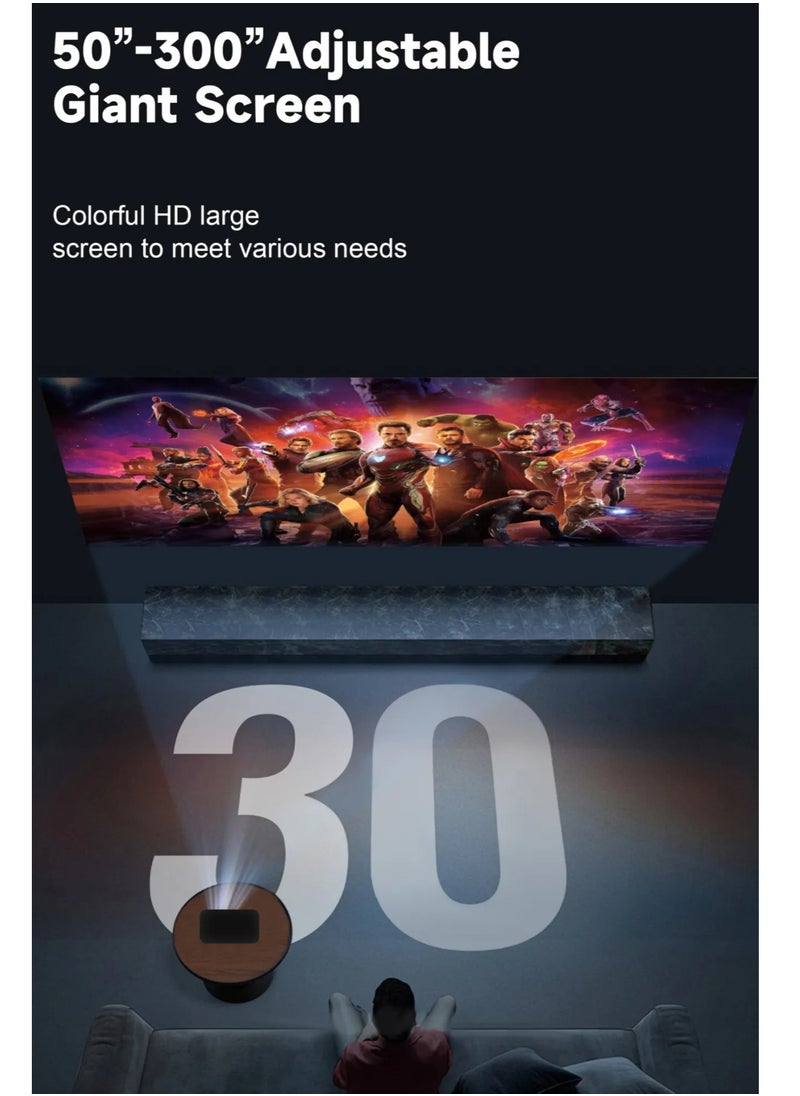 Umiio - 4K Smart Laser Projector Electric Zoom Wi-Fi Android  Remote Control For Netflix And YouTube - Image 1