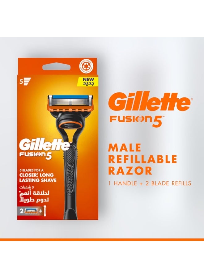 ماكينة حلاقة فيوجن 5 للرجال بمقبض واحد وشفرتين - Image 4