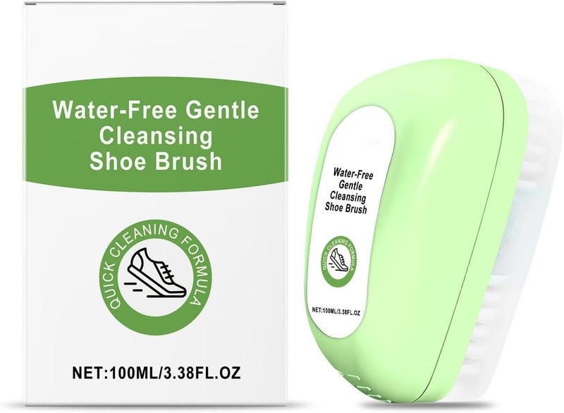 NALACAL Cleansing Shoe Brush, Water-Free Gentle Multifunction 2-in-1 Shoe Brush, for White Sneakers, Leather, Suede, 2Pcs - Image 1