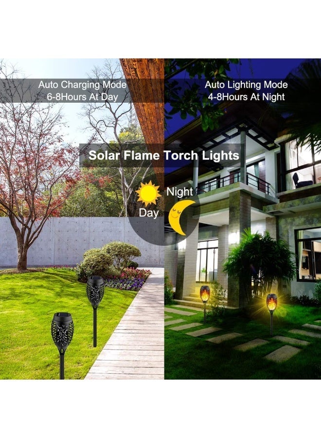 jaexest Solar Outdoor Lights, 8 Pack Solar Torch Light with Flickering Flame, Waterproof, Orange, ABS Material, Outdoor Decor - Image 5