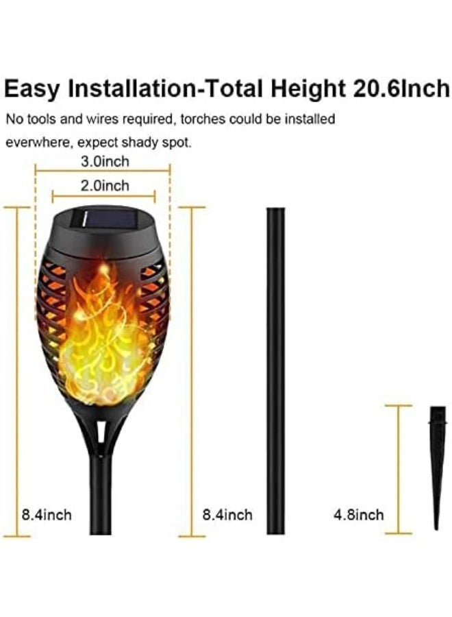 jaexest Solar Outdoor Lights, 8 Pack Solar Torch Light with Flickering Flame, Waterproof, Orange, ABS Material, Outdoor Decor - Image 2