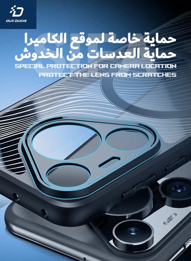 DUX DUCIS Huawei Pura 70 Pro Case with Lanyard, Anti-Drop Slim Shockproof Frosted Back Cover, [Support Magsafe][SGS Dropproof Certification][Streamline Texture] Case for HUAWEI Pura 70 Pro, Black - Image 5