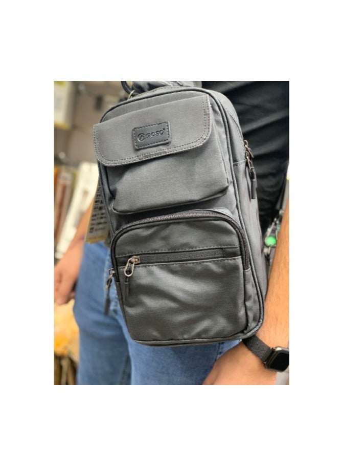 REBENUO A special shoulder bag for storing personal belongings and protecting against theft, gray color, model ps-357 - Image 4