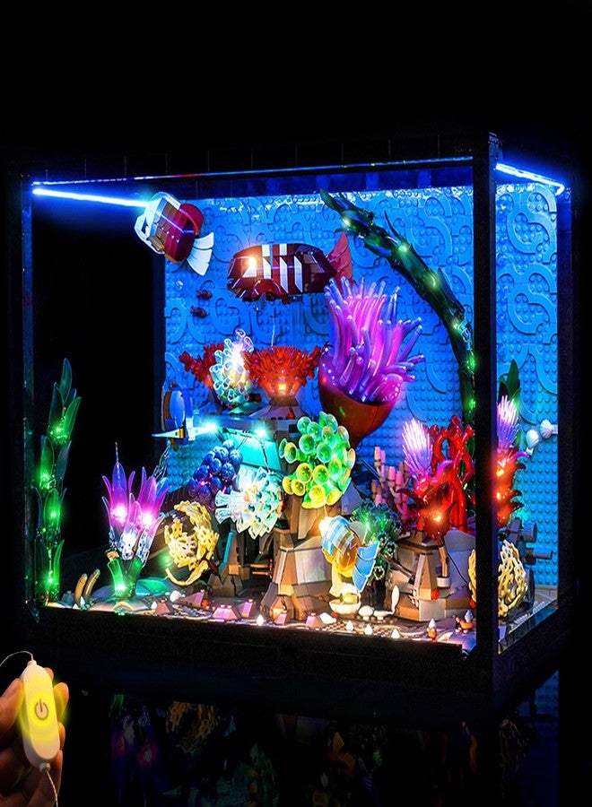 BrickBling LED Light Compatible with Lego Tropical Aquarium 10366, Decoration Lamp Compatible with Lego Tropical Fish Tank- Excluding Model (Classic Version Light) - Image 1