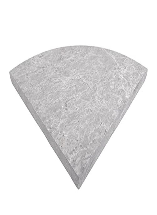 Tenedos Premium Quality Silver Gray Marble Bathroom Corner Shelf Grey Polished 9'' (1) - Image 5