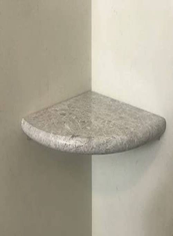 Tenedos Premium Quality Silver Gray Marble Bathroom Corner Shelf Grey Polished 9'' (1) - Image 4