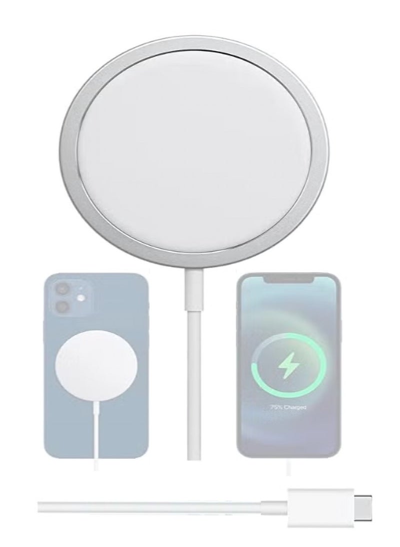 Concretization MagSafe Charger【MFI/UACK Certified】 USB C Fast Charger,Wireless Magnetic Fast PD Charging 15W Compatibility with iPhone 16/15/14,14 Plus,14 Pro,14 Pro Max , 13,12 series,AirPods Pro2 - Image 1