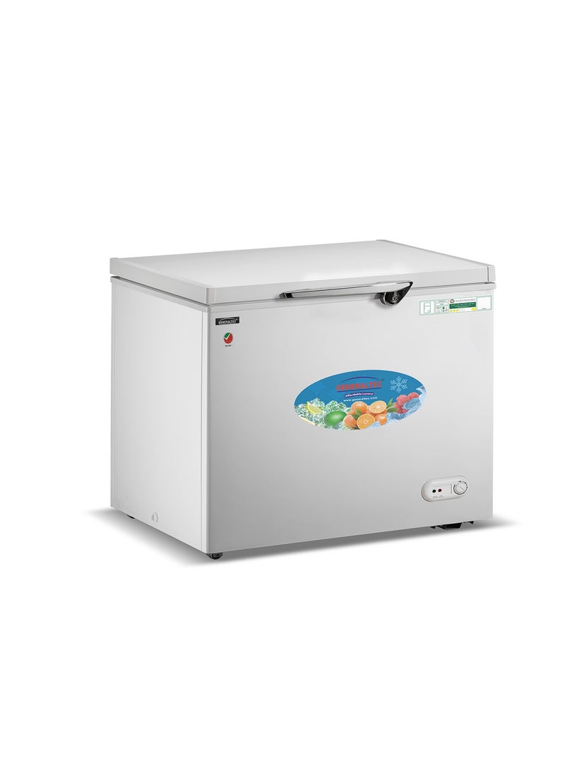 Generaltec Single Door Chest Freezer - Model GF295L, 227 Liters Capacity, 1 Year Warranty, 5 Years Compressor Warranty 227 L 120 W GF295L White