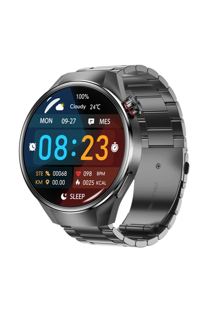 رولستيمي ساعات رجالية ساعات ذكية ساعات رياضية ساعات مغامرات خارجية شاشة لمس بالكامل اتصال بلوتوث مقاومة للماء بطارية طويلة الأمد - Image 1