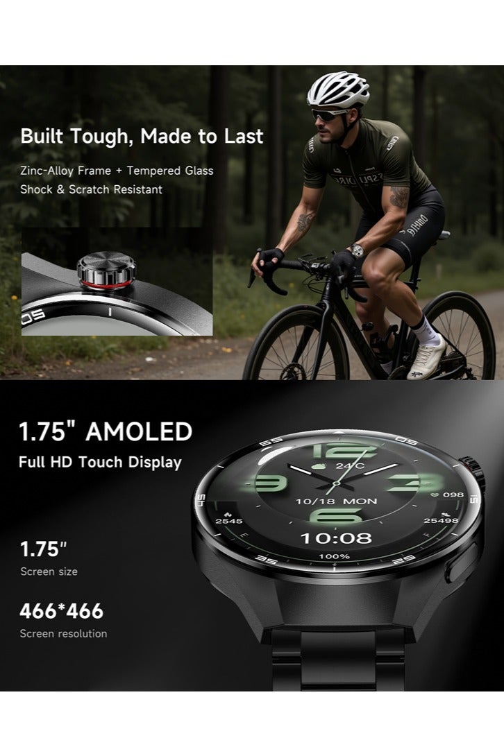 RollsTimi  Men's Watches Smartwatches Sports Watches Outdoor Adventure Watches Full Touchscreen Bluetooth Calling Waterproof Ultra-Long Battery Life - Image 3