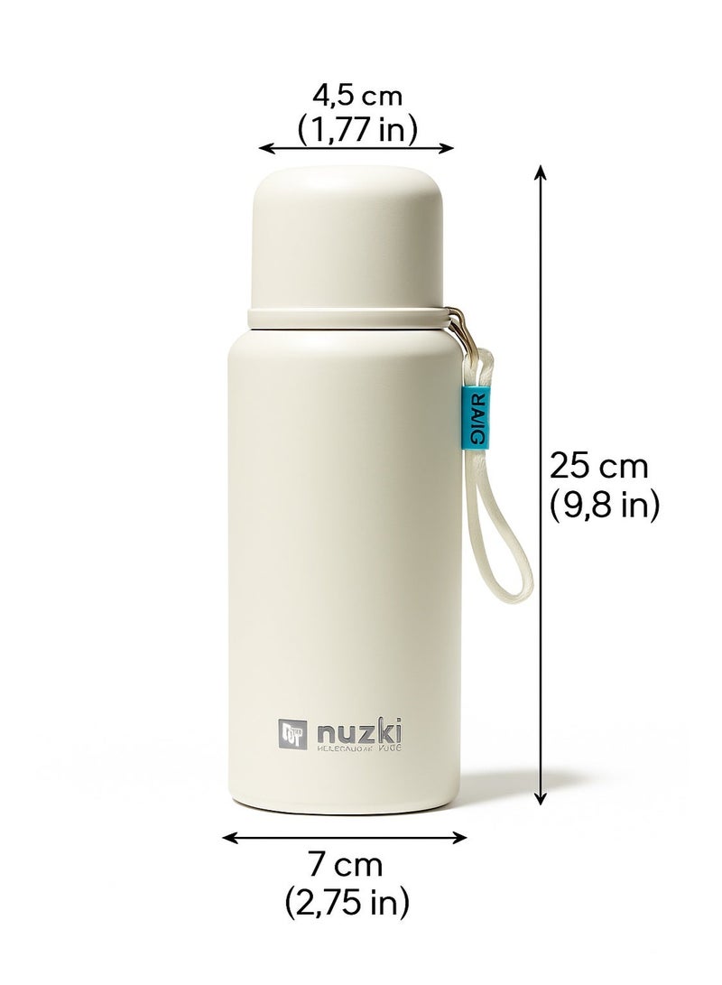 نوزكي قارورة مياه ستانلس ستيل  من Nuzki – معزولة مزدوجة للجفظ الحراري، تحفظ الحرارة والبرودة لساعات، غطاء كوب، مانعة للتسرب، آمنة وصحية، مناسبة للمدرسة والعمل والرياضة والسفر – لون - Image 4