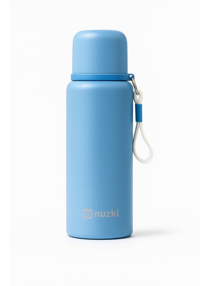 نوزكي قارورة مياه ستانلس ستيل  من Nuzki – معزولة مزدوجة للجفظ الحراري، تحفظ الحرارة والبرودة لساعات، غطاء كوب، مانعة للتسرب، آمنة وصحية، مناسبة للمدرسة والعمل والرياضة والسفر – لون - Image 1