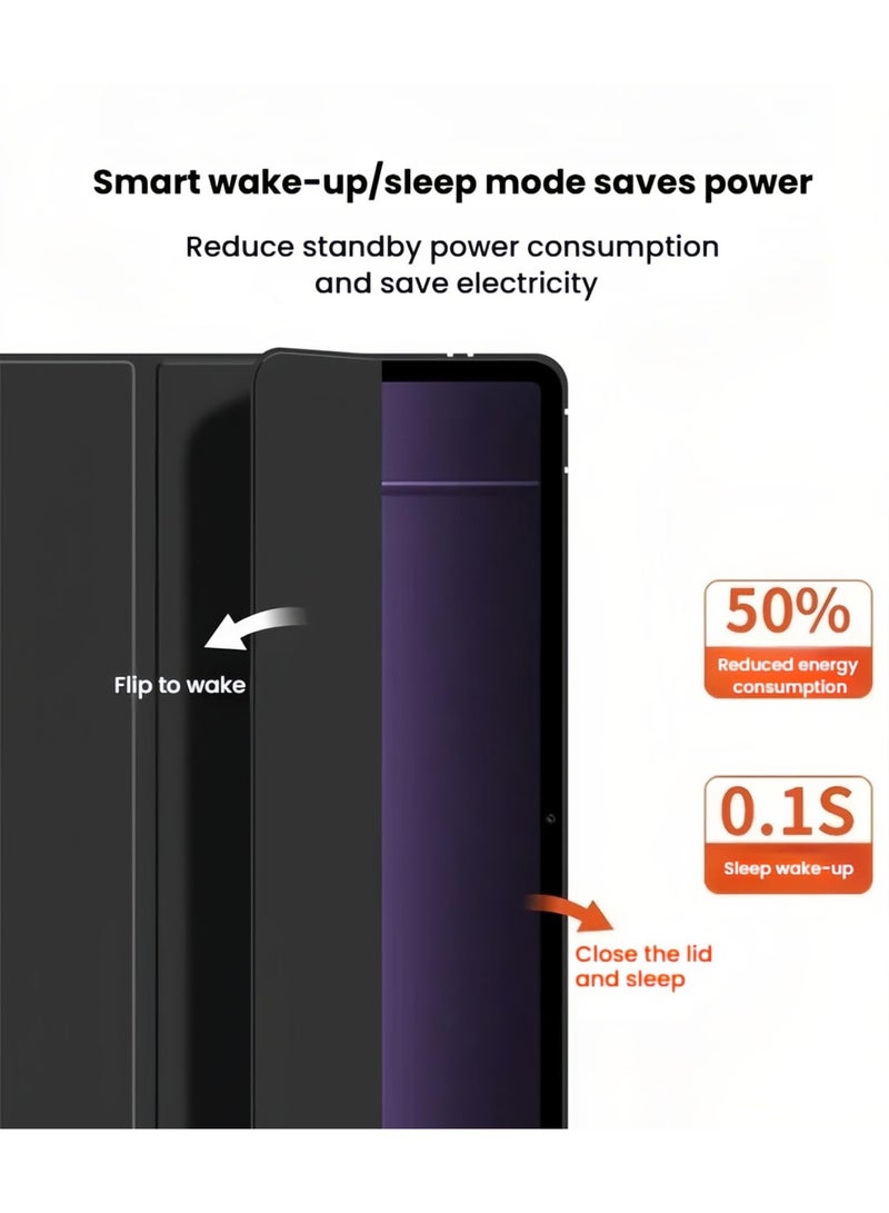 general Case Compatible with OnePlus Pad 3 13.2 inch 2025 Tablet, Slim Three-fold Bracket Protective Cover, Soft Silicone Smart Flip Tablet Case, Automatic Wake/Sleep - Image 3