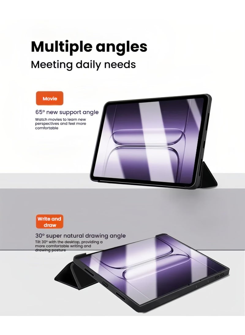 general Case Compatible with OnePlus Pad 3 13.2 inch 2025 Tablet, Slim Three-fold Bracket Protective Cover, Soft Silicone Smart Flip Tablet Case, Automatic Wake/Sleep - Image 2