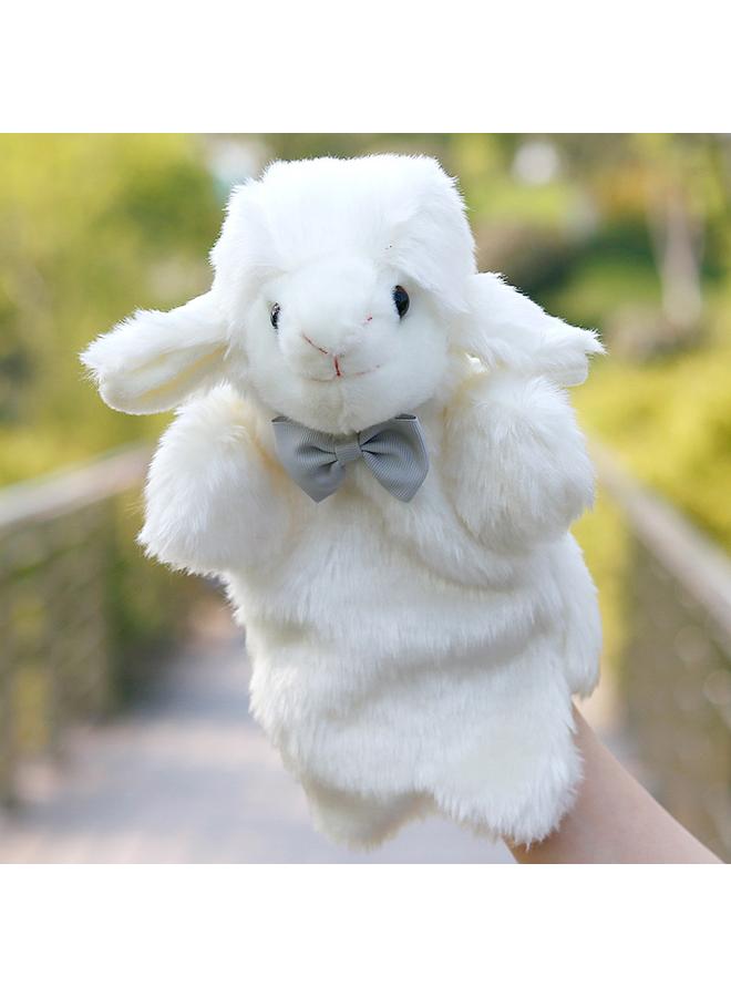 Bluejw New Style Bow Tie Bunny Hand Figure Doll Teaching Toy Gloves Children Early Education Storytelling Parent-child Comfort Plush Doll - Image 1
