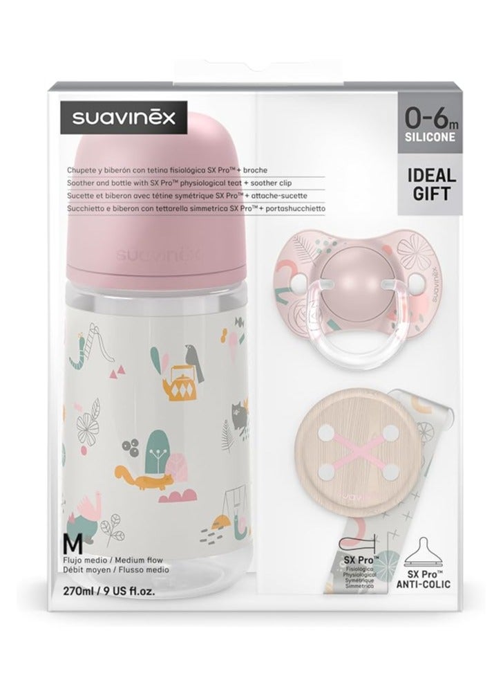 SUAVINEX مجموعة سوفينكس 270 مصاصة فيزيائية 6/18 مشبك مشي، وردي L3 - Image 2