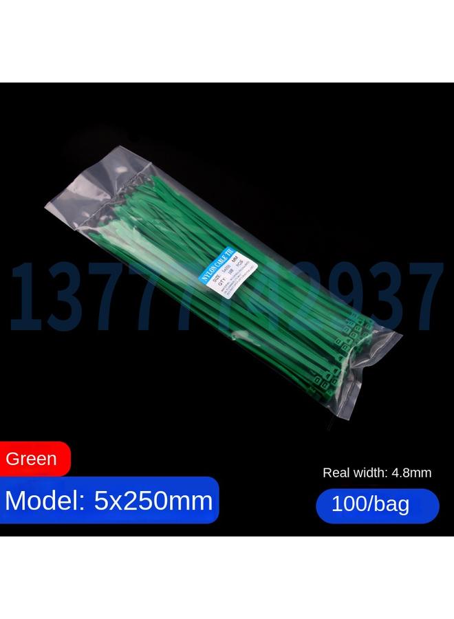 Bluejw Color Cable Tie 5*250mm Red Yellow Blue Green Black Belt 4.8*250 Rolled Belt Self-locking Cable Tie - Image 1