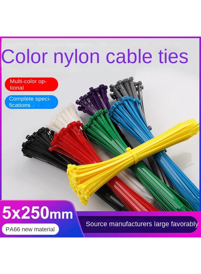 Bluejw Color Cable Tie 5*250mm Red Yellow Blue Green Black Belt 4.8*250 Rolled Belt Self-locking Cable Tie - Image 2
