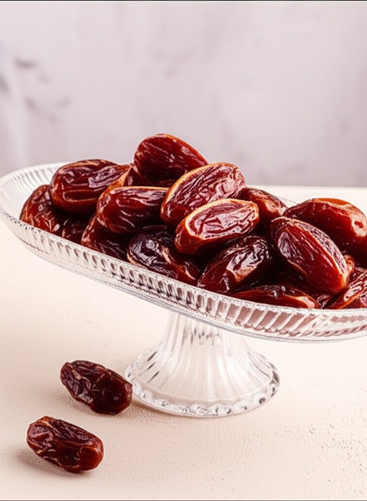 جوزيل طبق زجاجي فاخر مع قاعدة بشكل دائري 33×17×13 سم - Image 2