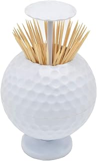 Seadream Golf Ball Automatic Toothpick Holder Box Bucket Pop-up Novelty Gift Indoor & Cars Golf Decoration - Image 1