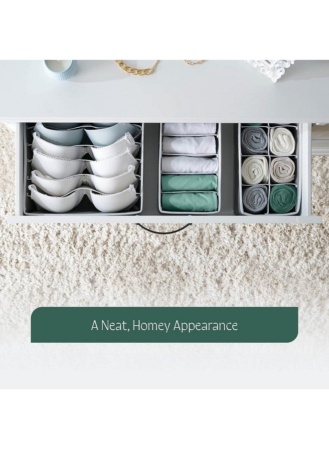 ستايليز صندوق تخزين قابل للطي غير منسوج من ستايليز لتنظيم الملابس والملابس الداخلية والملابس الداخلية وحمالات الصدر والجوارب وربطة العنق وما إلى ذلك (مجموعة من 4 قطع - رمادي، S1014Clothing) - Image 5