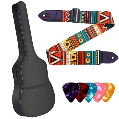 IMAGINEA Acoustic Guitar Bag Padded Compatible with 38; 39; 40; 41; Inches Guitar Cover Gig Bag for/Pacifica//& All Acoustic Guitar Bag with Guitar Strap Belt & Guitar Picks - Image 1