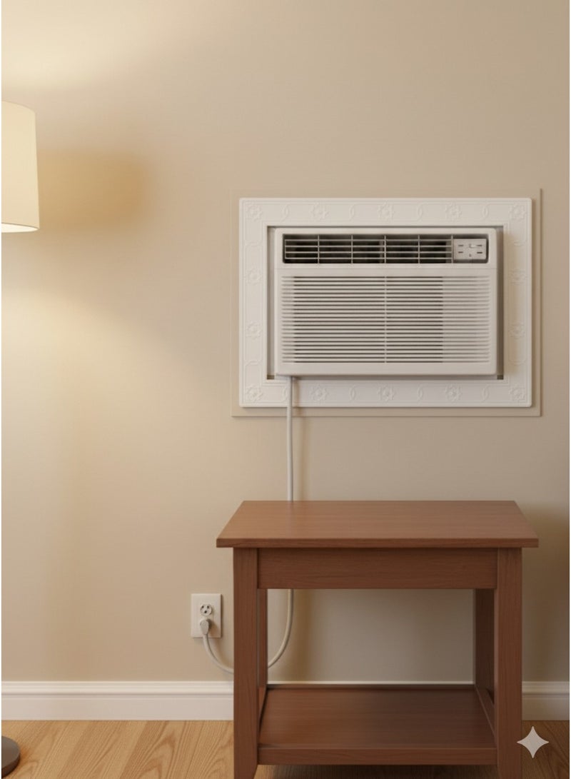 Decorative white plastic air conditioner frame - Image 1