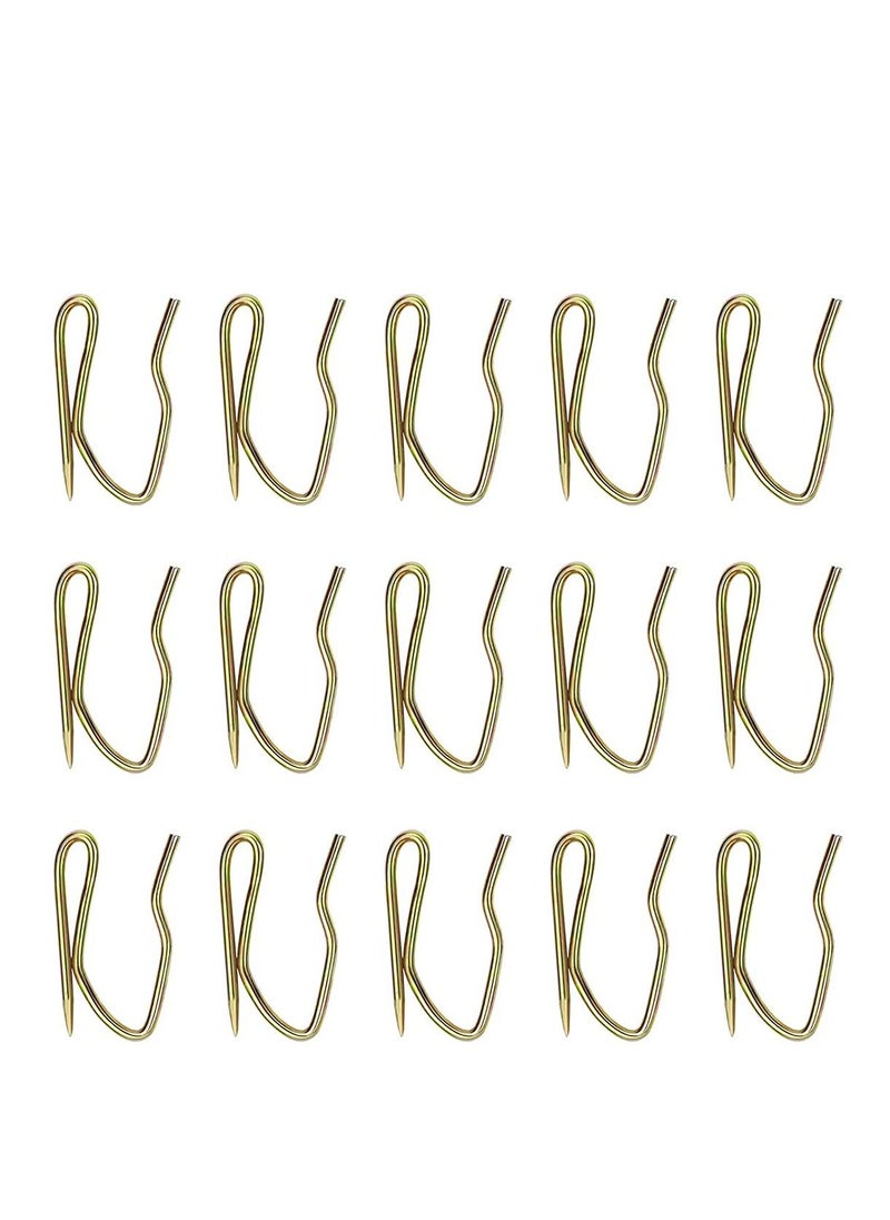 SYOSI - Curtain Hooks, 50 Pcs Rustproof Metal Heavy-Duty Drapery Hooks for Window Curtain, Door Curtain and Shower Curtain Vintage Bronze, 1Inch - Image 1