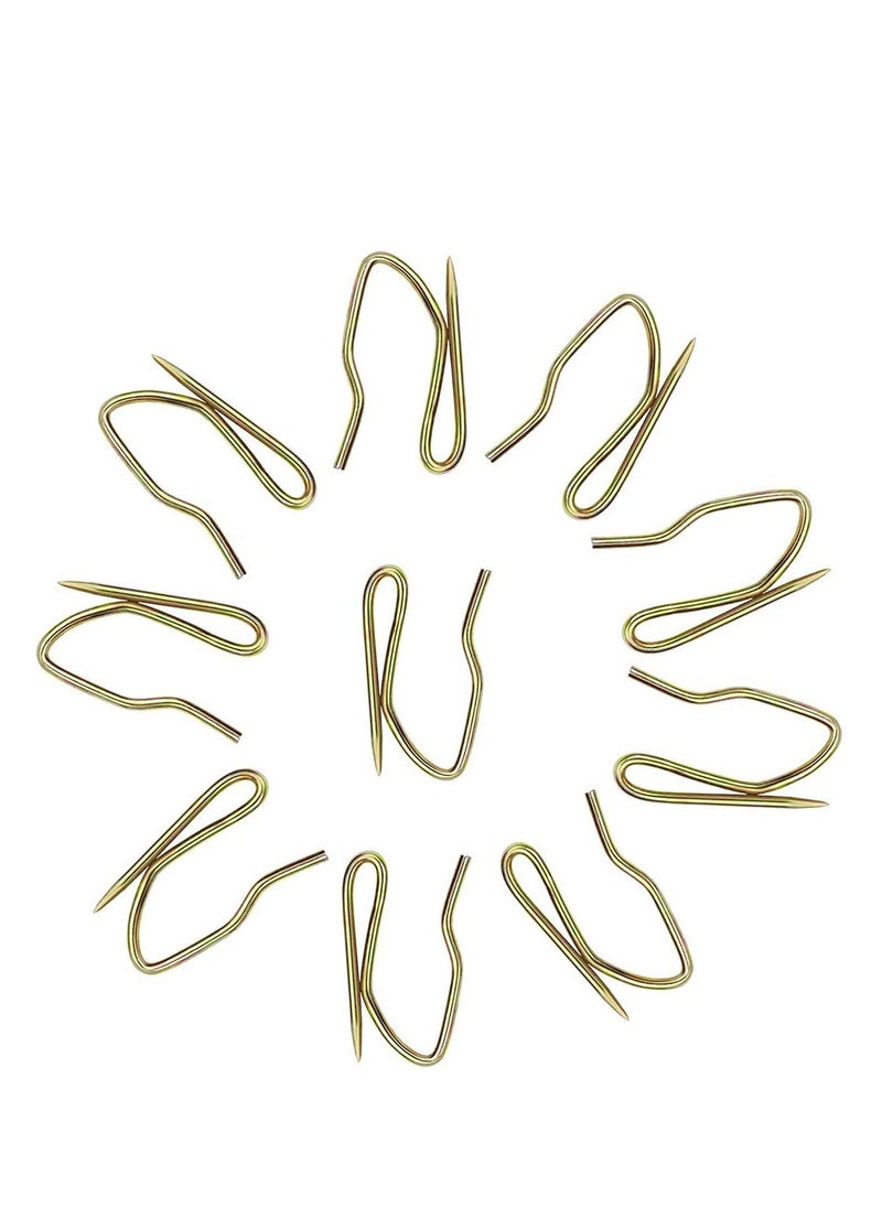 SYOSI - Curtain Hooks, 50 Pcs Rustproof Metal Heavy-Duty Drapery Hooks for Window Curtain, Door Curtain and Shower Curtain Vintage Bronze, 1Inch - Image 1