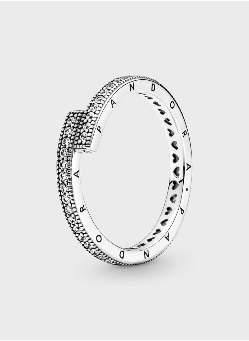 PANDORA Sparkling Overlapping Ring  - Image 1