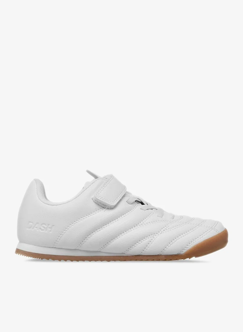 Dash Boys Solid Sports Shoes with Hook and Loop Closure