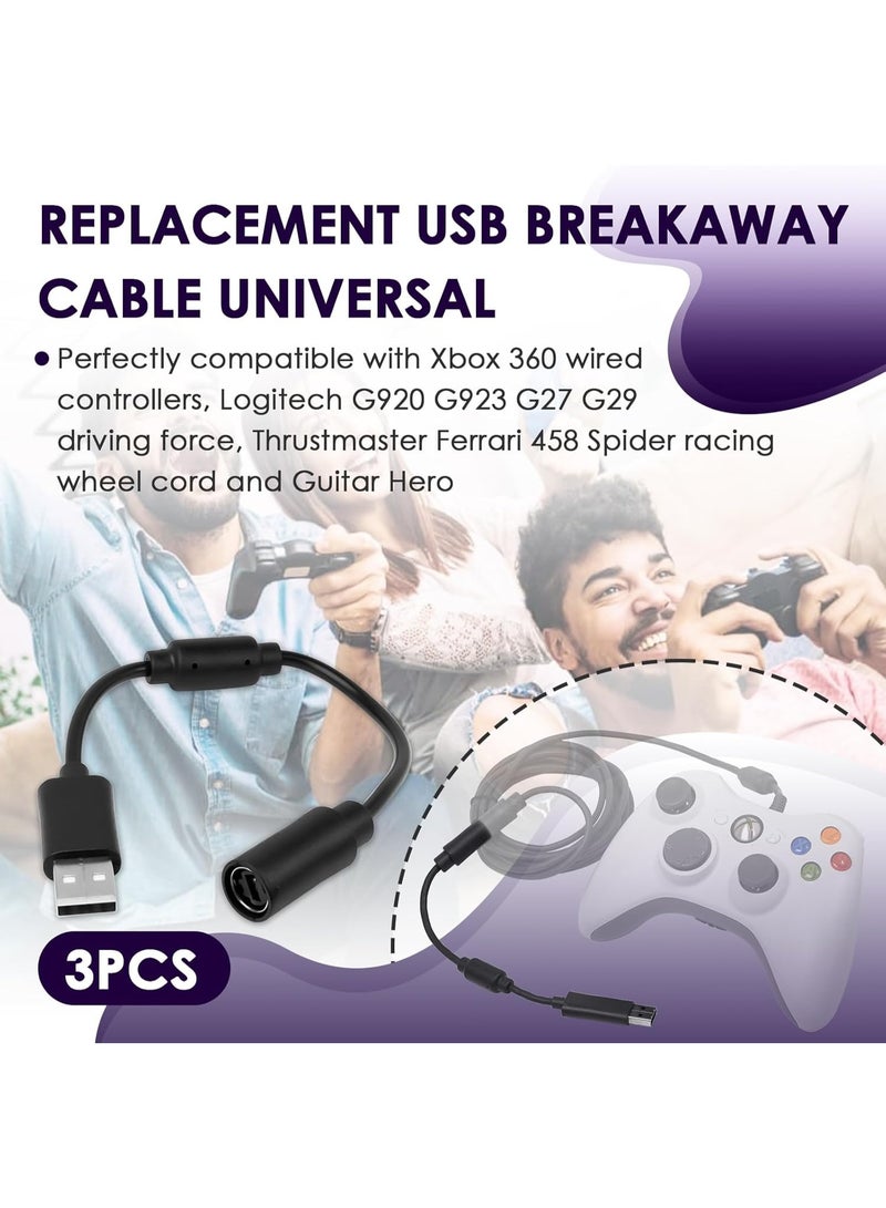 غوغا ٣ قطع كابل USB قابل للفصل لجهاز Xbox 360، متوافق مع كابل Rocksmith Real Tone، ومحول كابل تحكم Xbox، ودونجل Guitar Hero لجهاز Logitech G920، وعجلة القيادة Thrustmaster 458 Spider - Image 2