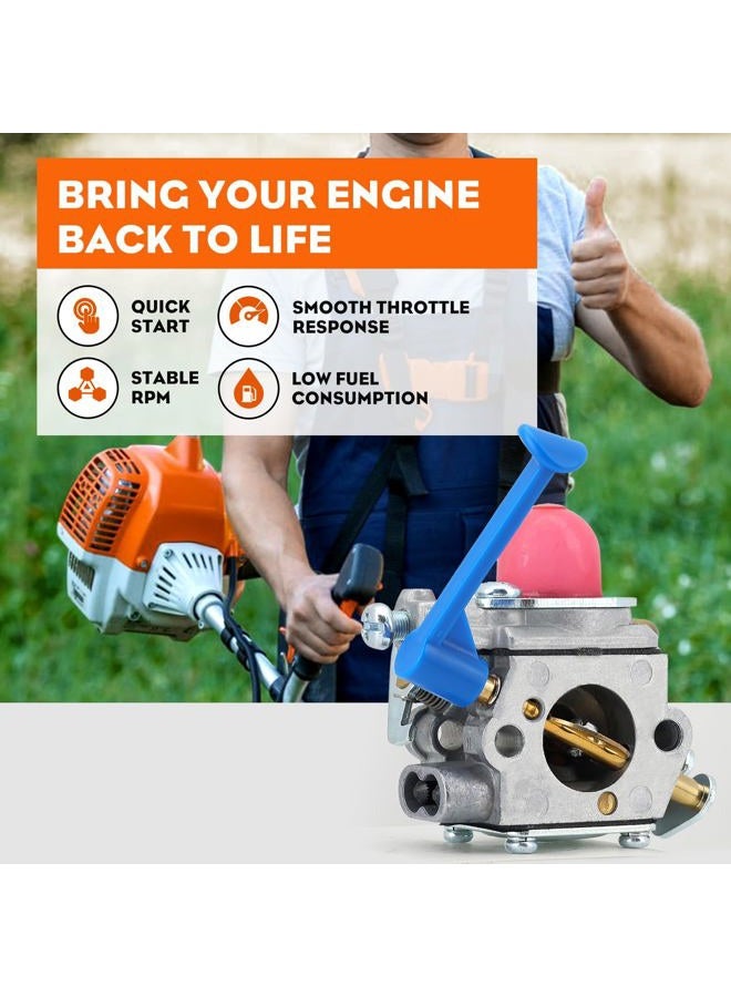 Hipa 545081848 C1Q-W40A Carburetor with Gasket Fuel Line Filter for Husqvarna 128c 128cd 128l 128ld 128ldx 128r Trimmer Edger - Image 4