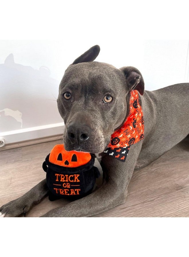 FuzzYard Trick Or Treat Halloween Pumpkin In Cauldron Plush Dog Toy For All Breed Sizes - Image 2