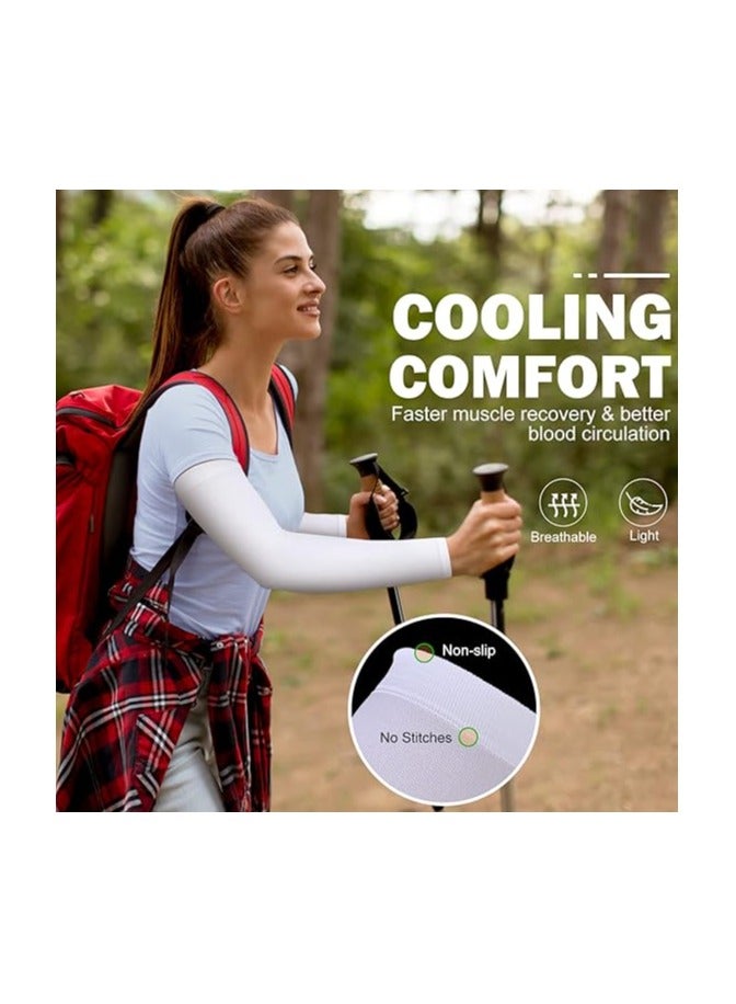one Piece of Arm Cover Sleeves Unisex UV Protection Sleeves Cooling Sun Protection Arm Sleeves Sports Athletic Sleeves for Basketball Running Cycling Golfing