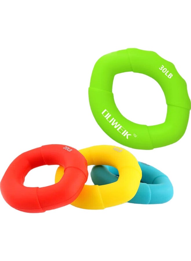 Dweck Finger Grip Ring, Hand Strength Training, Rehabilitation Exercise, For Men And Women, Forearm Exercise, Round Orange, 50 Pounds - Image 1