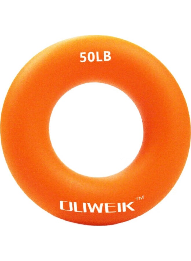 Dweck Finger Grip Ring, Hand Strength Training, Rehabilitation Exercise, For Men And Women, Forearm Exercise, Round Orange, 50 Pounds - Image 3