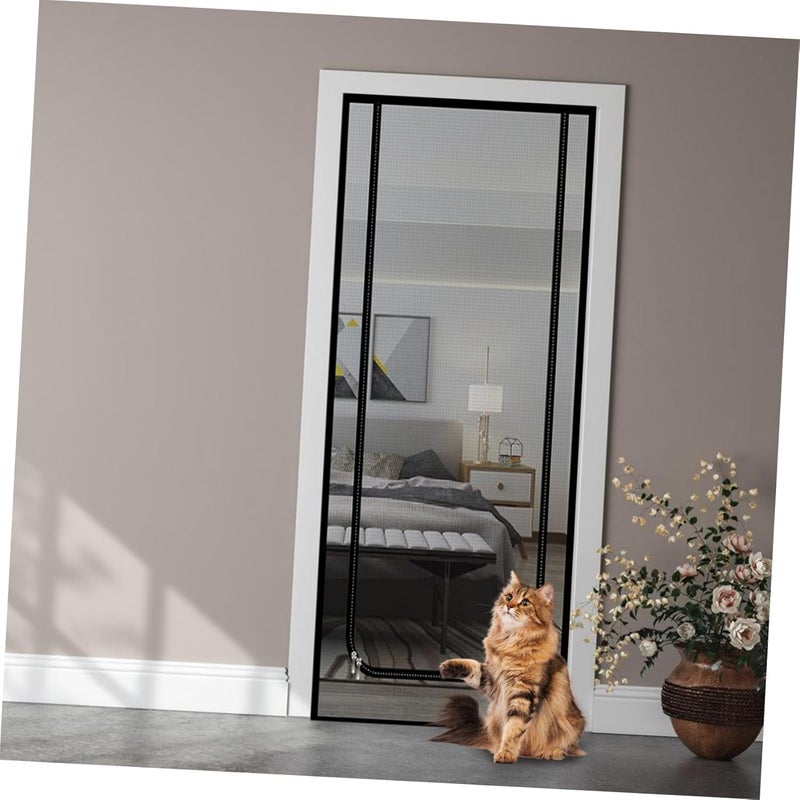 SUPVOX Dog Screen Door Zipper Heavy-Duty Pet Mesh Door Curtain for Cats and Dogs Easy Installation Mesh Trim Keeps Pets Secure Indoors - Image 4